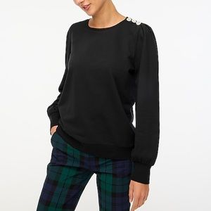 Jcrew Puff Sleeve Sweatshirt w/ Jewels - Sz L
